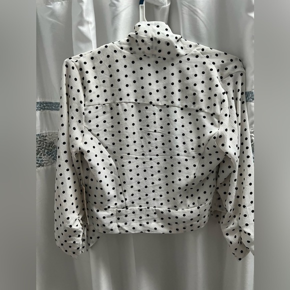 Iris Basic Polka Dot Open Front Cardigan - Picture 7 of 7